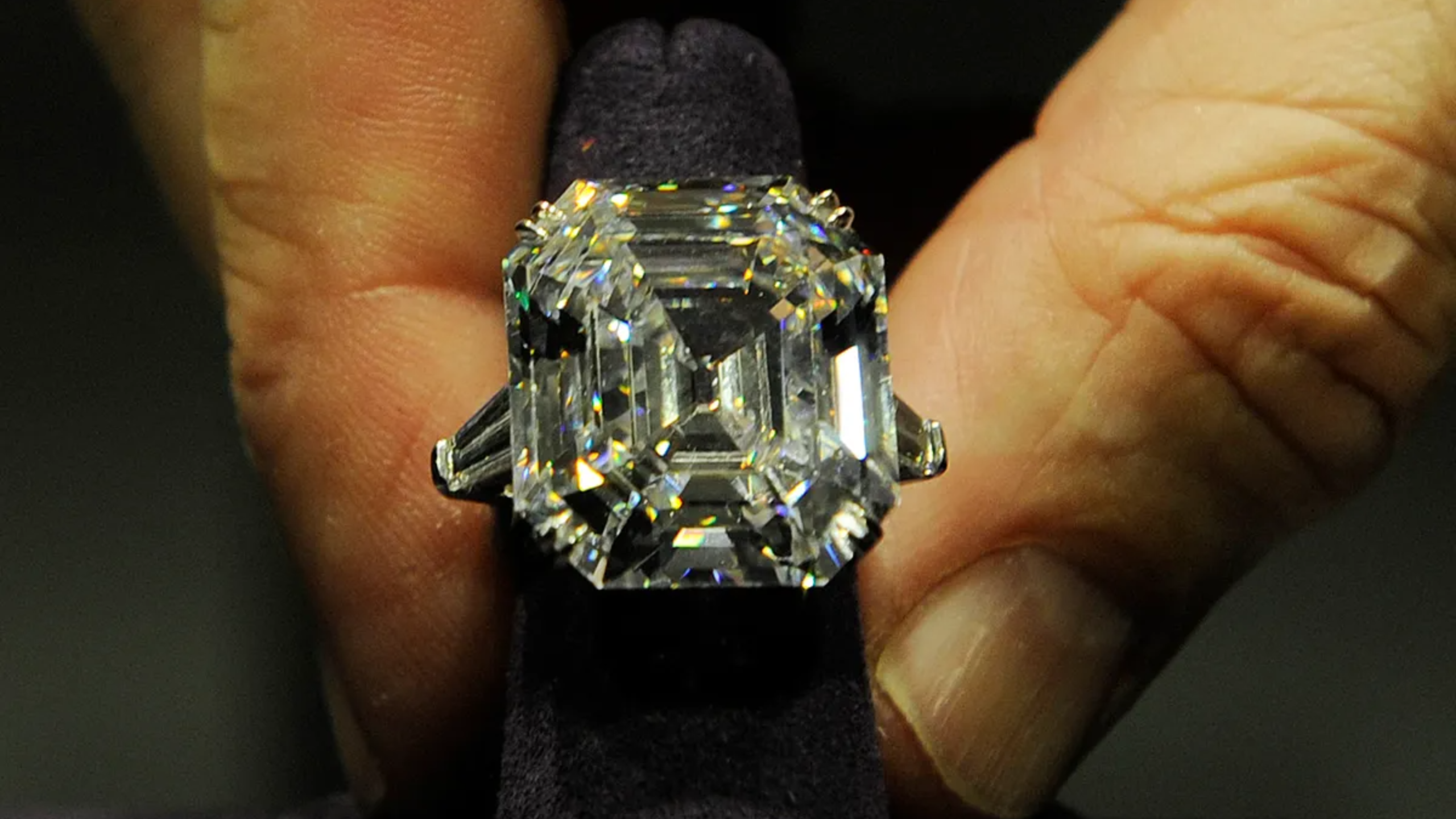 The Elizabeth Taylor Diamond Ring is displayed at Christie's in London on September 23, 2011