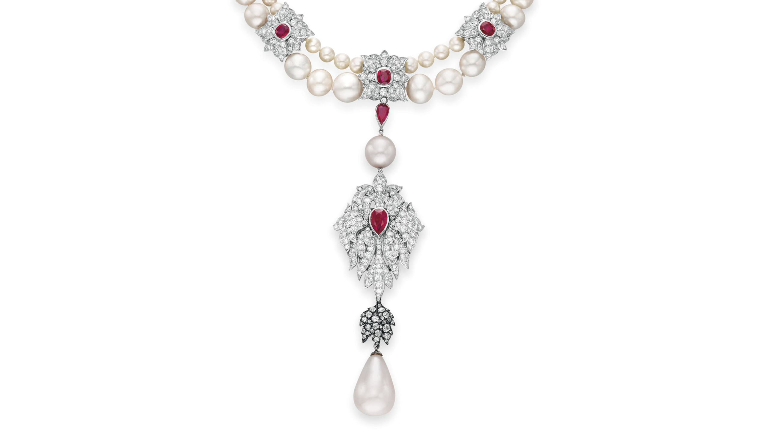 The Peregrina pearl necklace by Cartier