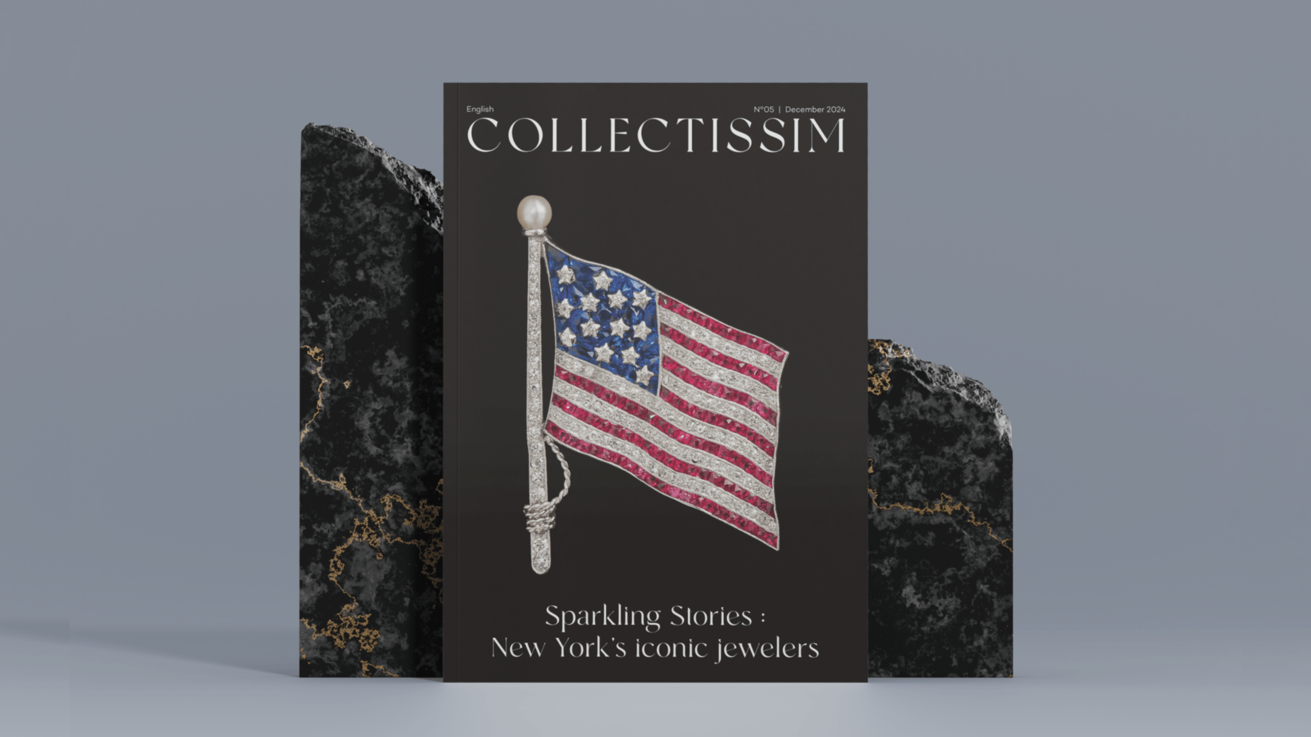 Couverture de Collectissim Magazine, un magazine joaillerie consacré à l'histoire de la joaillerie, aux bijoux rares et au savoir-faire. Une ressource précieuse pour les collectionneurs et passionnés de bijoux anciens et rares.