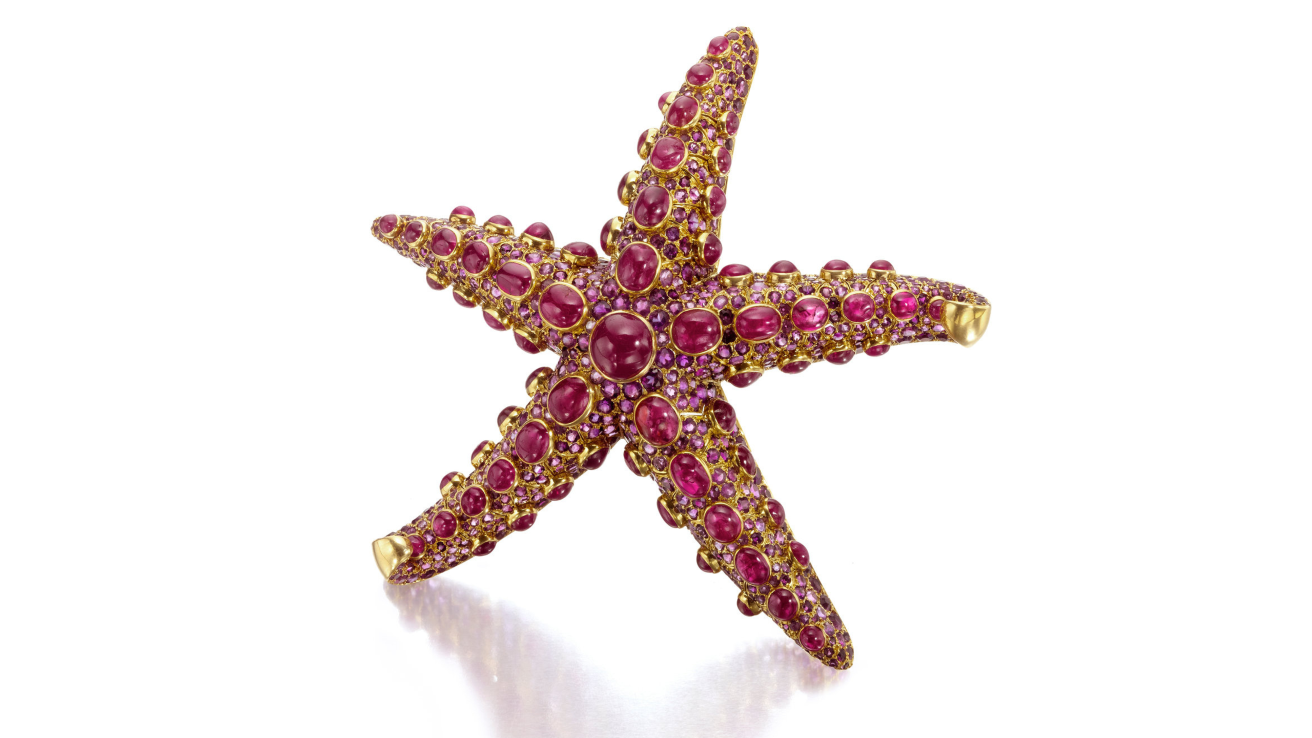 "Starfish” ruby and amethyst brooch, by René Boivin