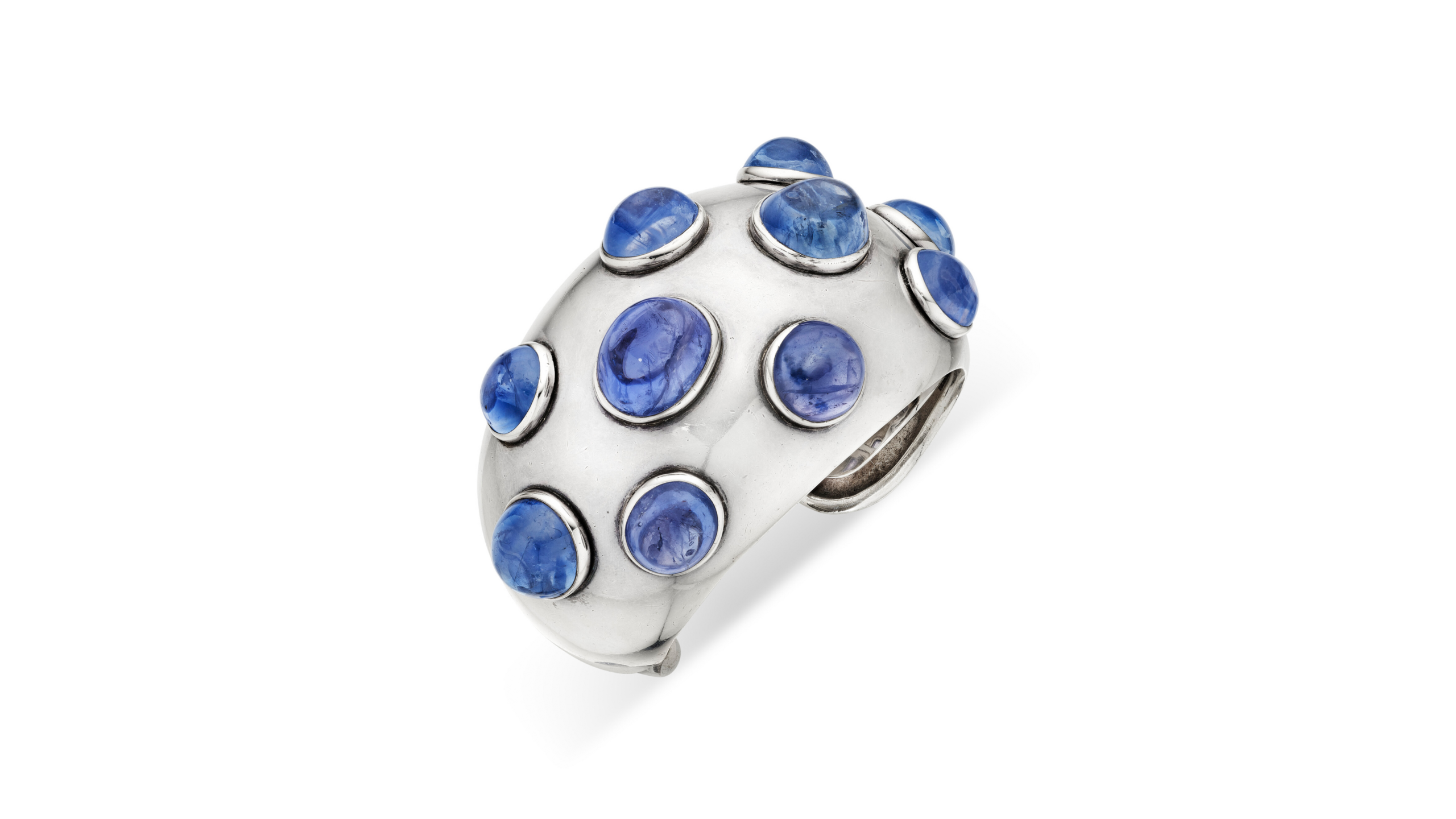 SUZANNE BELPERRON FOR RENÉ BOIVIN SAPPHIRE 'TRANCHE' CUFF BRACELET