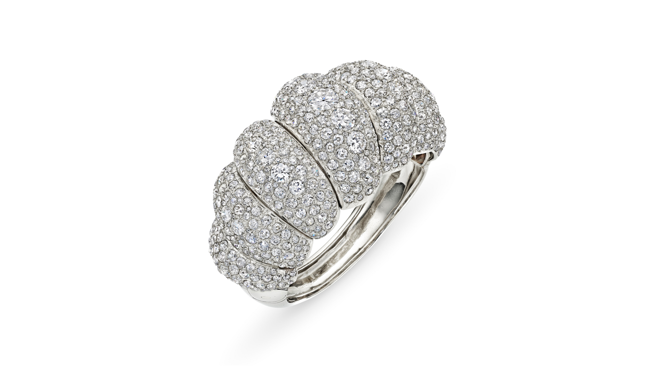 Suzanne Belperron for René Boivin diamond 'Torsade' Bangle Bracelet ©Christie's