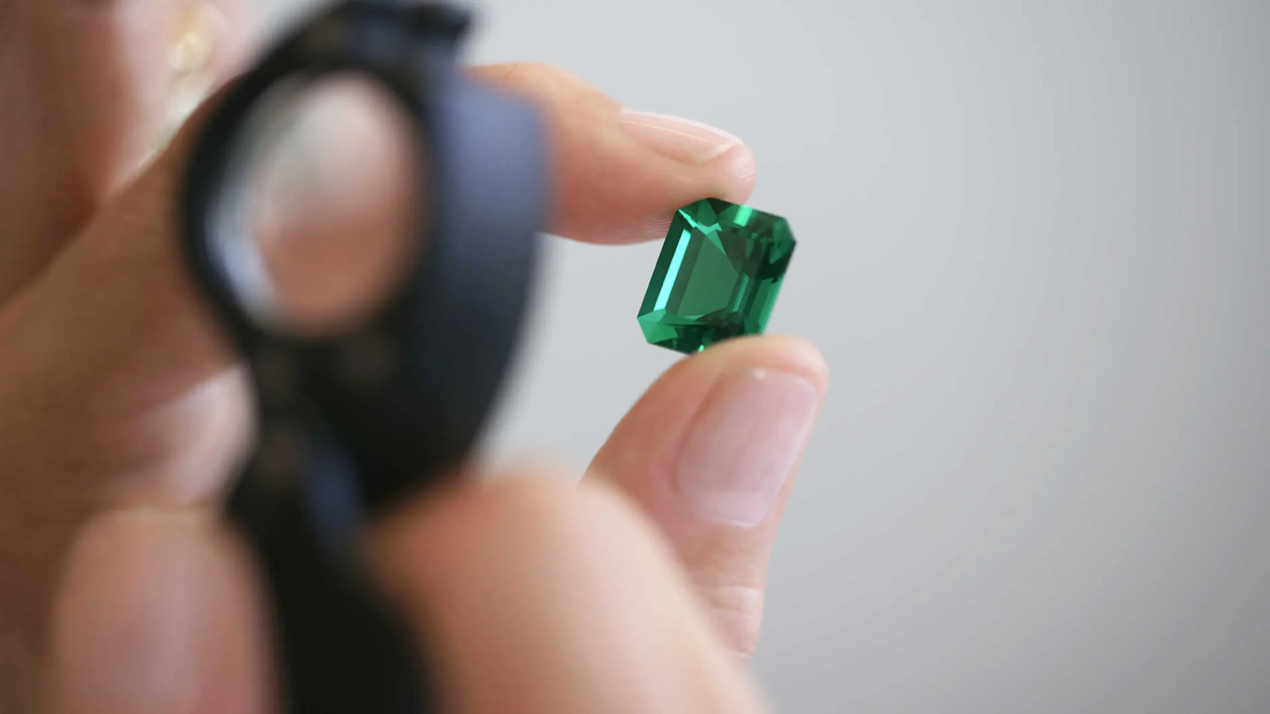 Colombian emerald of intense green, exceptional purity and unique brilliance, extracted from Colombia's famous mines.