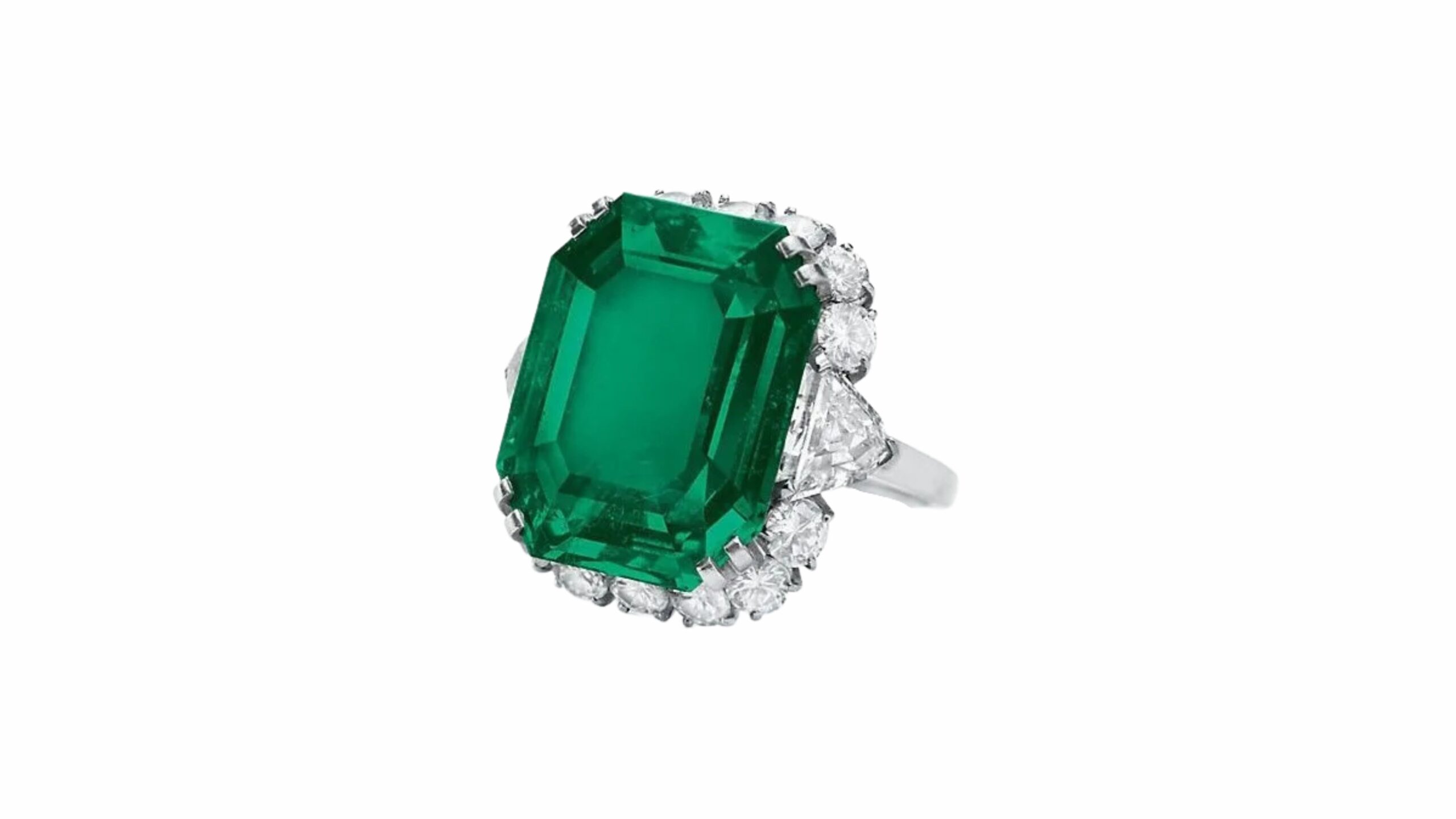 An emerald and diamond ring by Bulgari