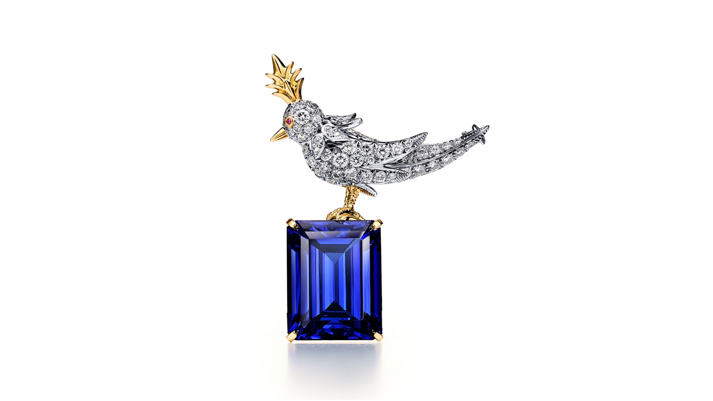 Une broche "Bird on a rock" serti d'une tanzanite par Tiffany & Co.