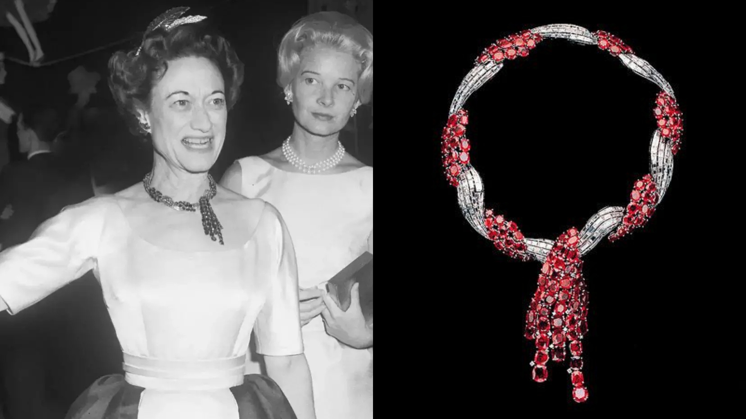 Wallis Simpson, Duchesse de Windsor portant un collier Van Cleef & Arpels